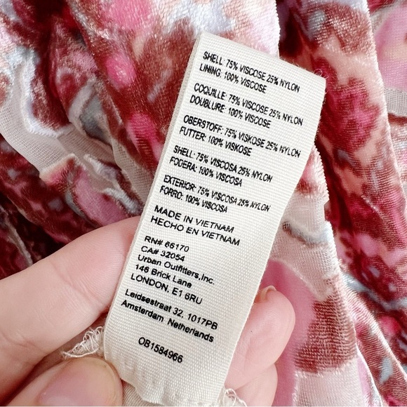 2/25 Free People All the Time Velvet Mini Dress in Petal Combo Romantic Flirty - Picture 6 of 8